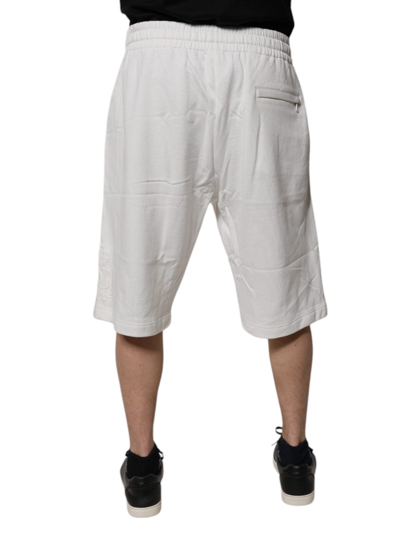 Dolce & Gabbana Coton Blanc Homme Bermuda Shorts