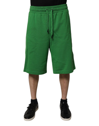 Dolce & Gabbana Short Bermuda Homme en Molleton de Coton Vert