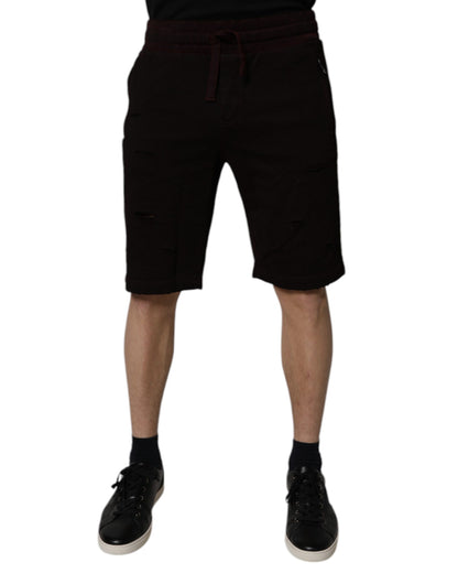 Shorts Dolce & Gabbana en coton marron bermuda homme