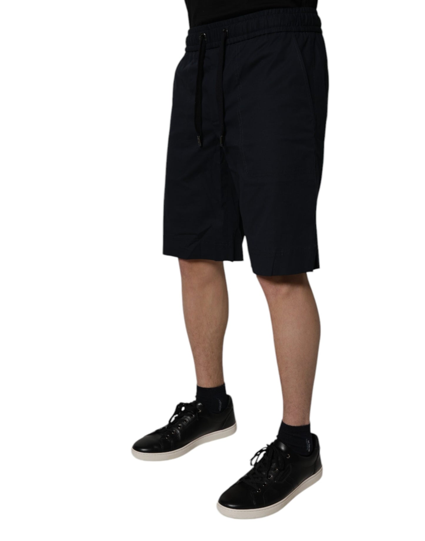 Dolce & Gabbana Short en molleton de coton noir Homme Bermuda