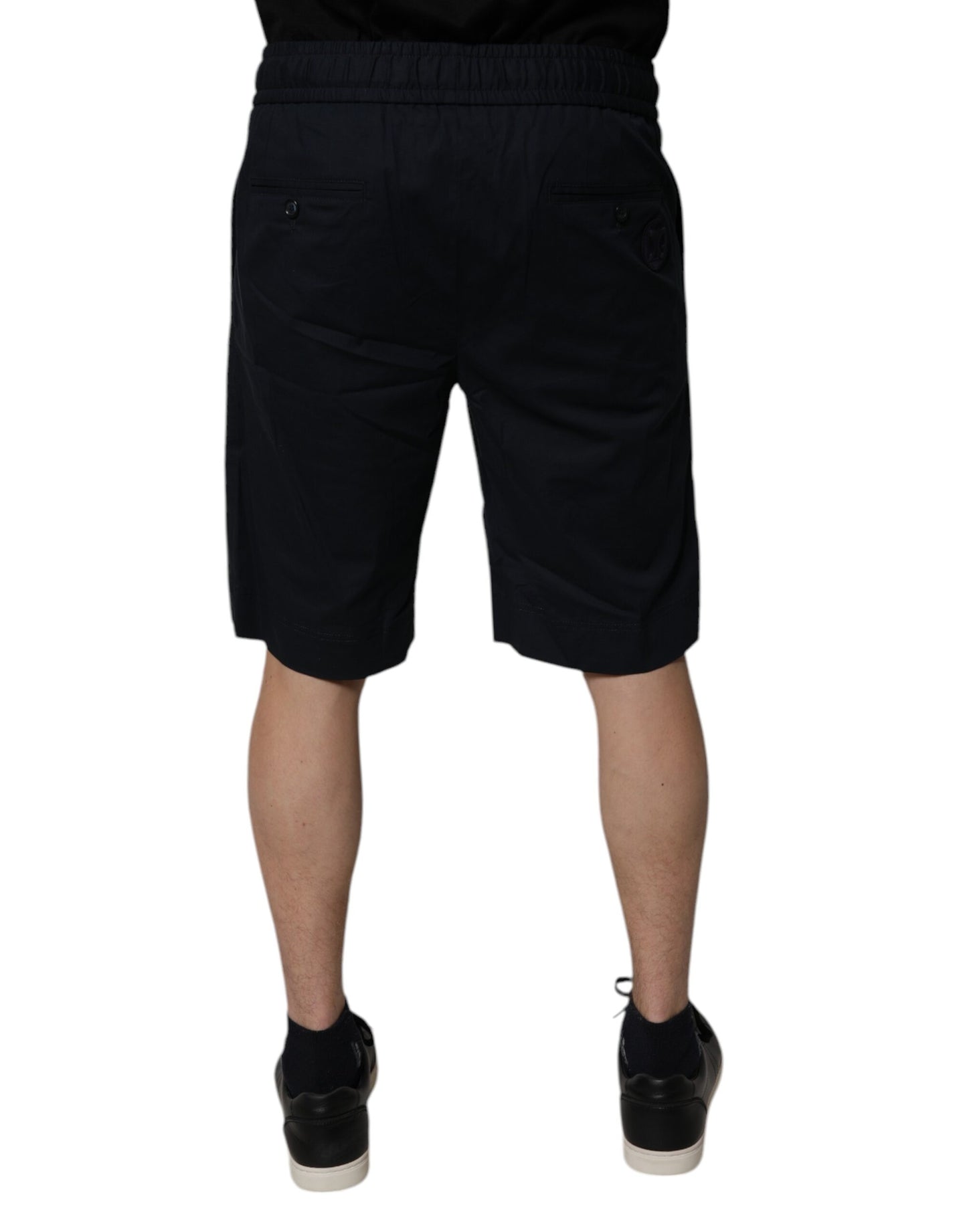 Dolce & Gabbana Short en molleton de coton noir Homme Bermuda