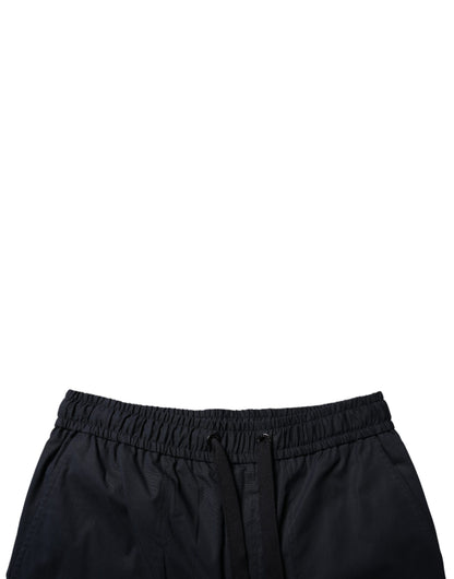 Dolce & Gabbana Short en molleton de coton noir Homme Bermuda