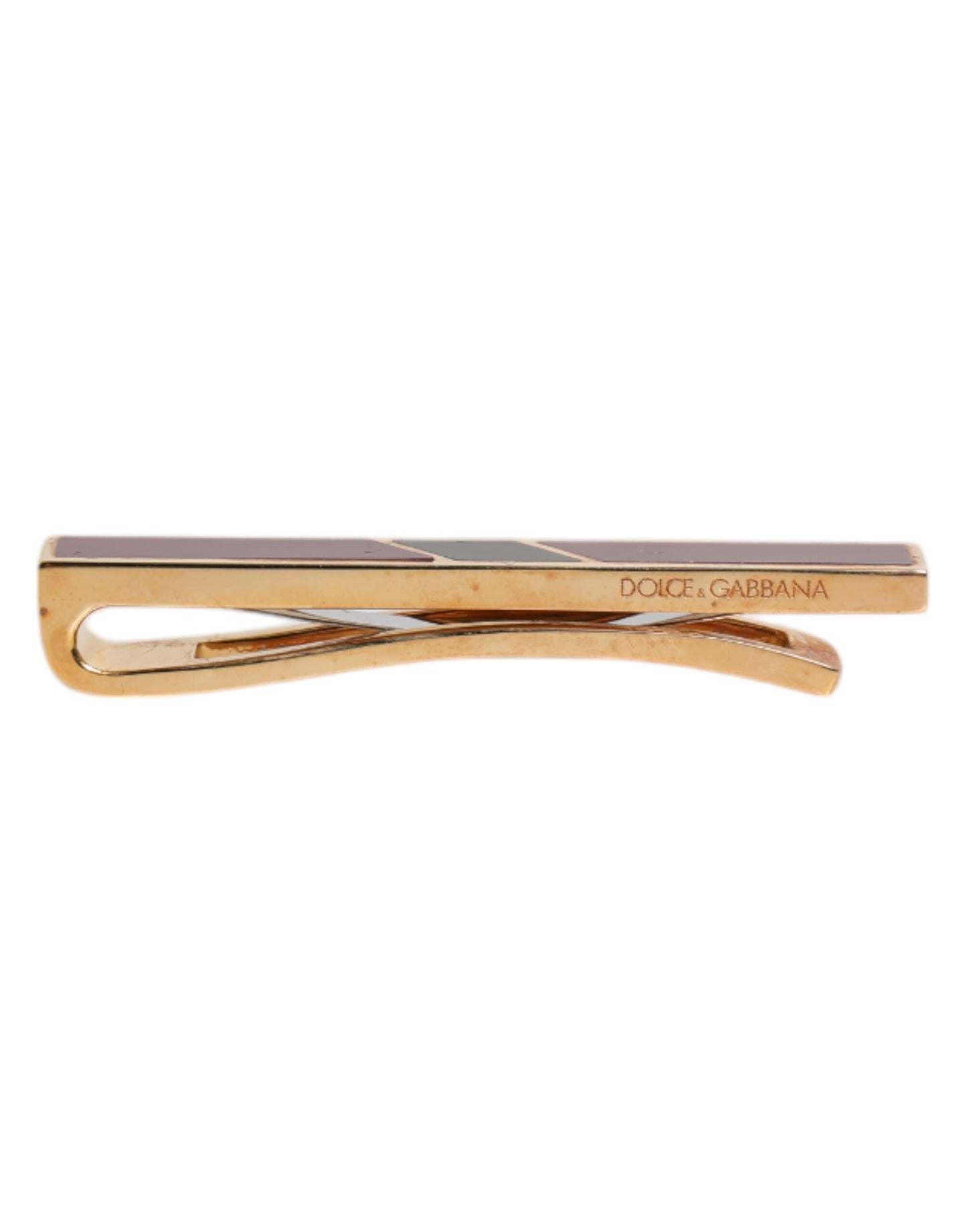 Barra de Corbata Dolce & Gabbana Multicolor de Latón Tono Dorado