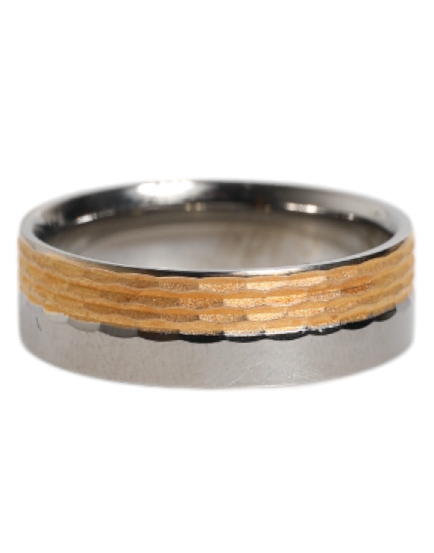 Bague Dolce & Gabbana en laiton véritable, ton or et argent, avec logo DG