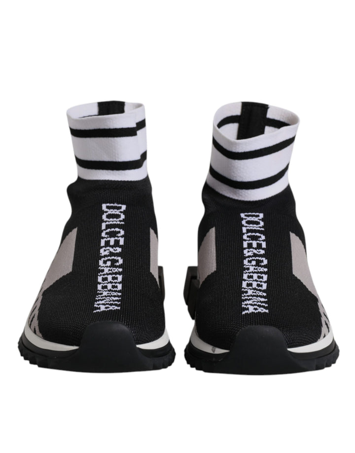 Zapatillas Dolce & Gabbana Negras Grises Sorrento Socks para Mujer