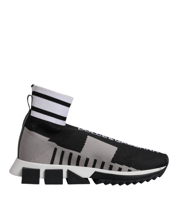 Zapatillas Dolce & Gabbana Negras Grises Sorrento Socks para Mujer