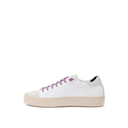 P448 White Leather Athletic Sneakers