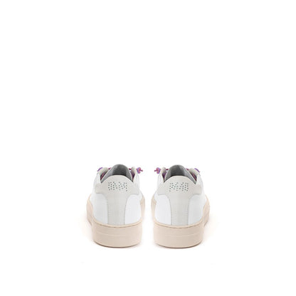 P448 White Leather Athletic Sneakers