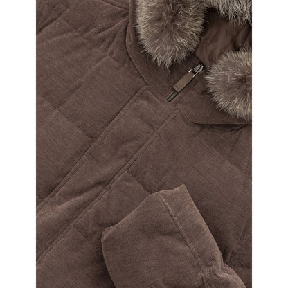 Herno Brown Cotton Bomber