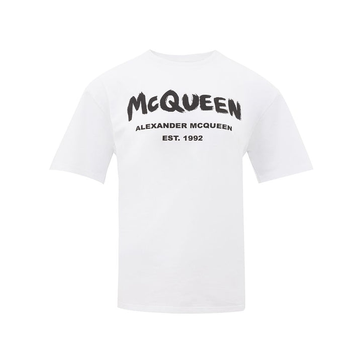 Camiseta Alexander McQueen de algodón blanco
