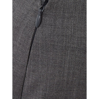 Lardini Gray Wool Midi Skirt