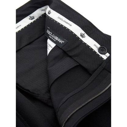 Pantalon habillé Dolce & Gabbana en polyester noir