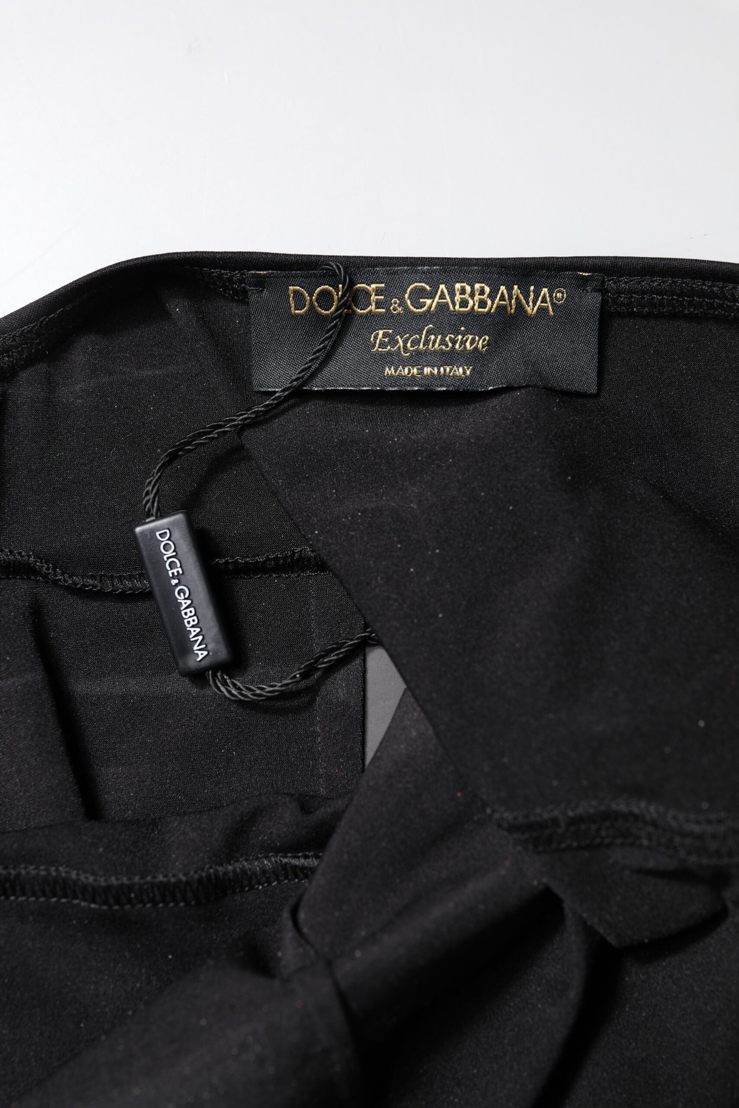 Dolce & Gabbana Mono sin mangas negro ajustado para mujer