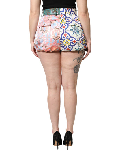 Shorts Dolce & Gabbana de algodón multicolor con diseño de retazos