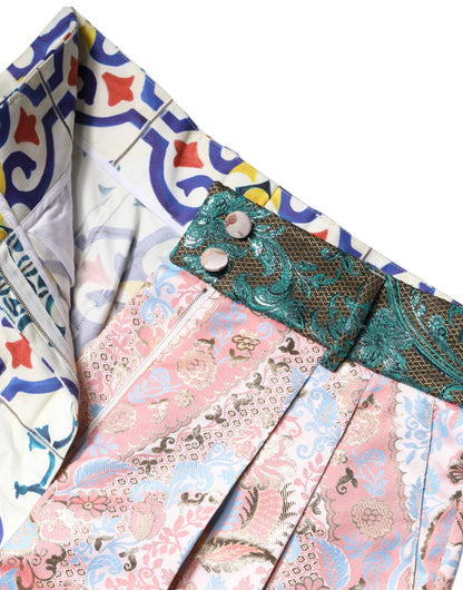 Shorts Dolce & Gabbana de algodón multicolor con diseño de retazos