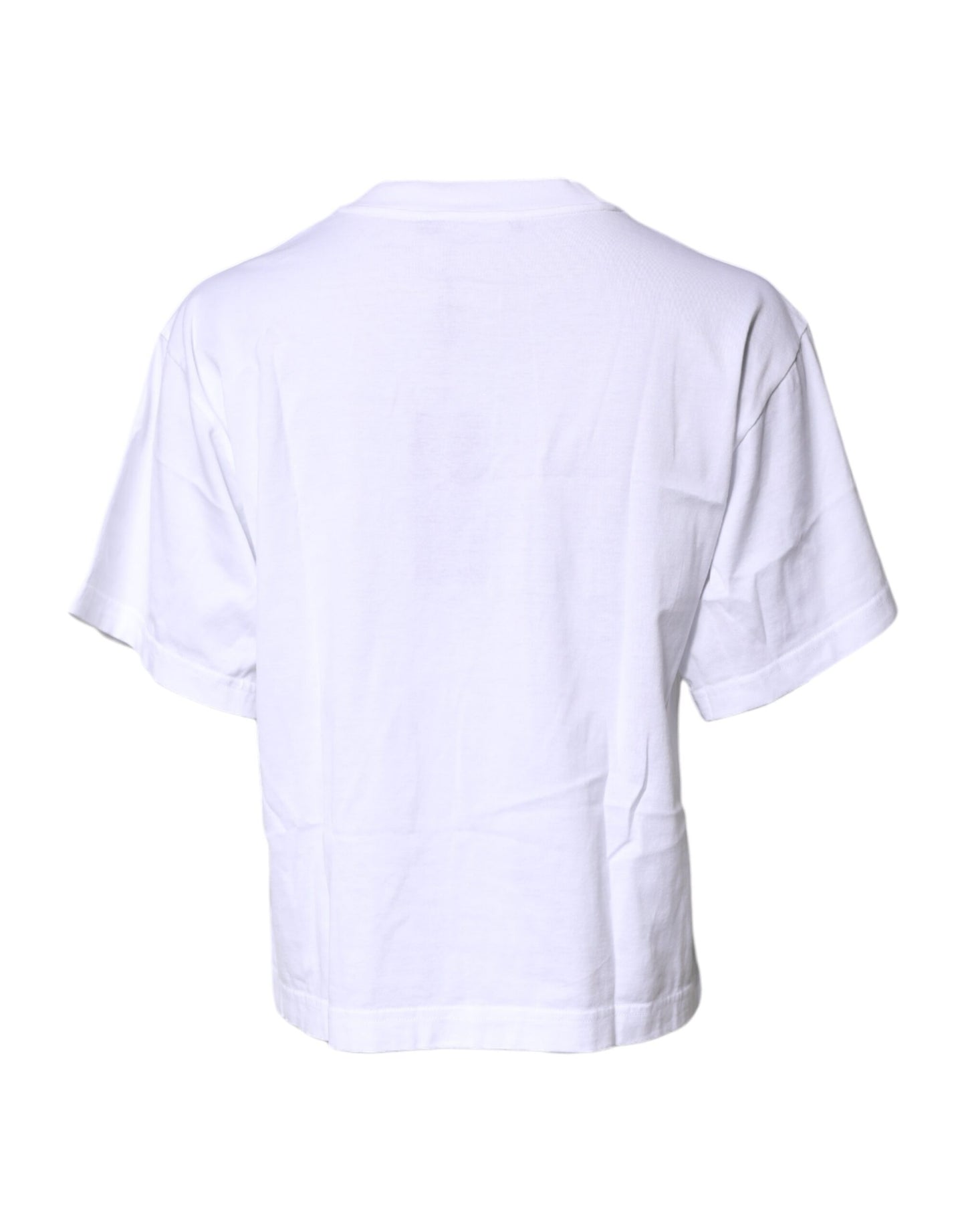 T-shirt en coton à col rond imprimé blanc Dolce & Gabbana