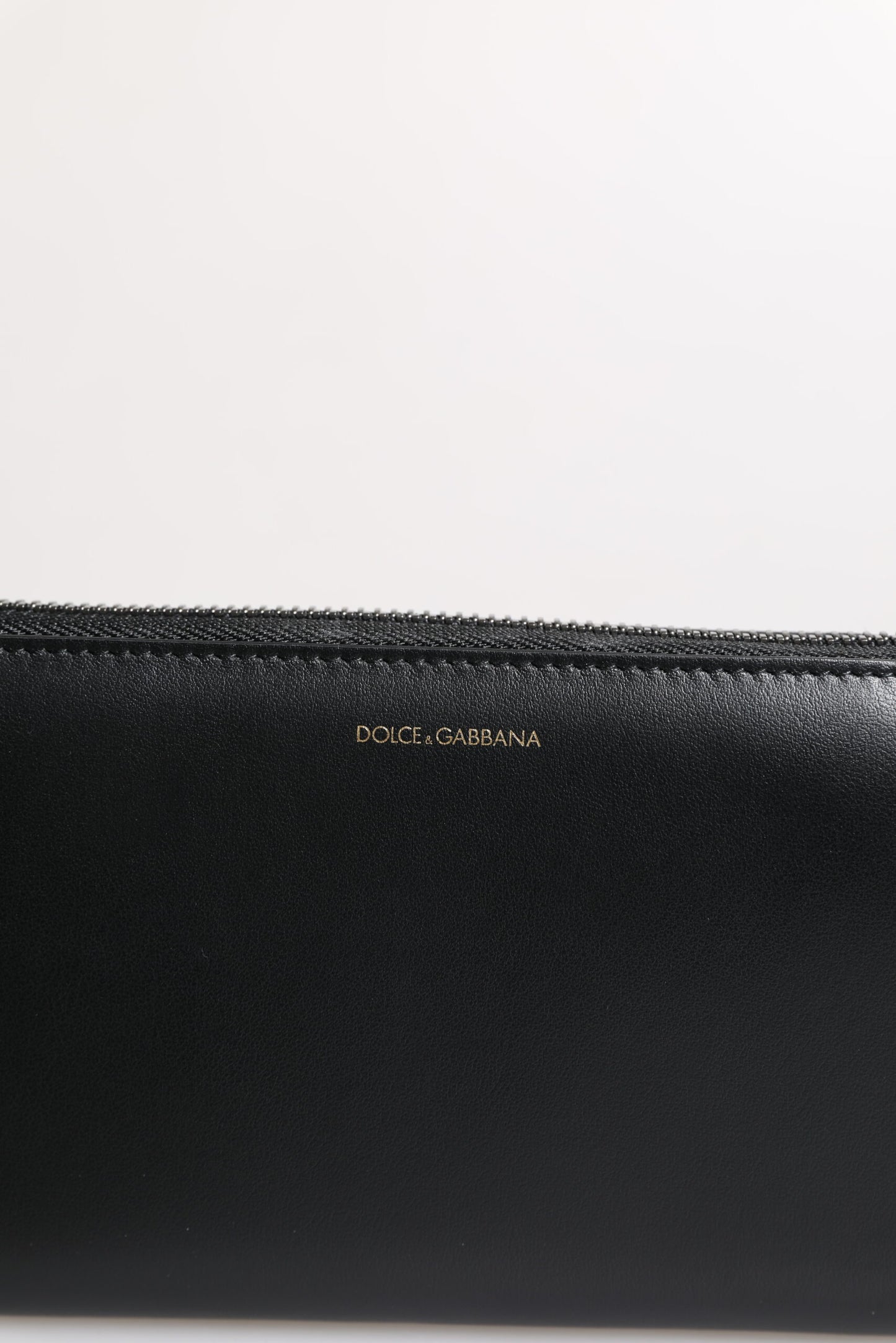 Portefeuille Continental Dolce & Gabbana en Cuir Exotique Gaufré Noir et Bleu