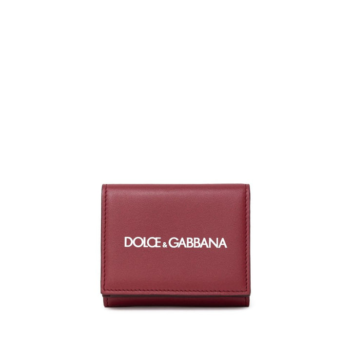 Cartera de piel de becerro roja Dolce & Gabbana