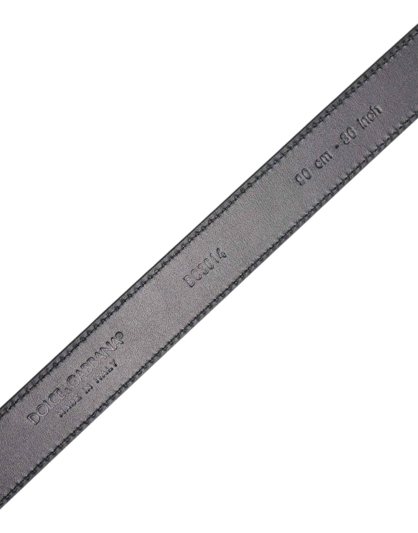 Cinturón Dolce & Gabbana de piel de becerro negra con hebilla metálica clásica