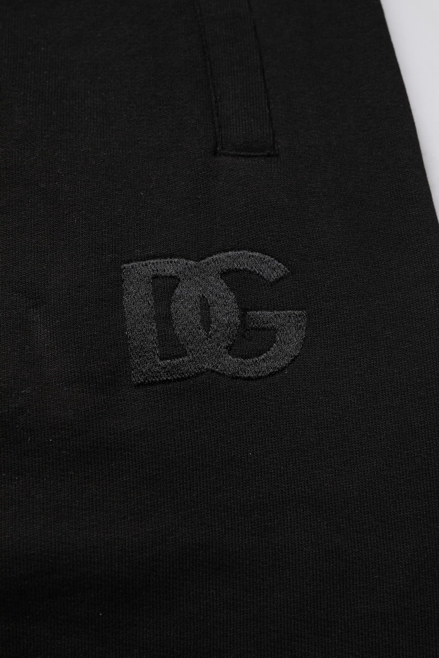 Pantalón jogger de chándal de algodón negro de talle medio Dolce & Gabbana