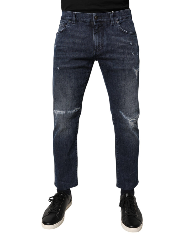Dolce & Gabbana Vaqueros pitillo de hombre de algodón elástico azul