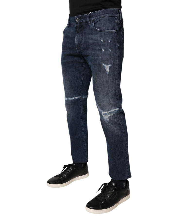 Dolce & Gabbana Vaqueros pitillo de hombre de algodón elástico azul