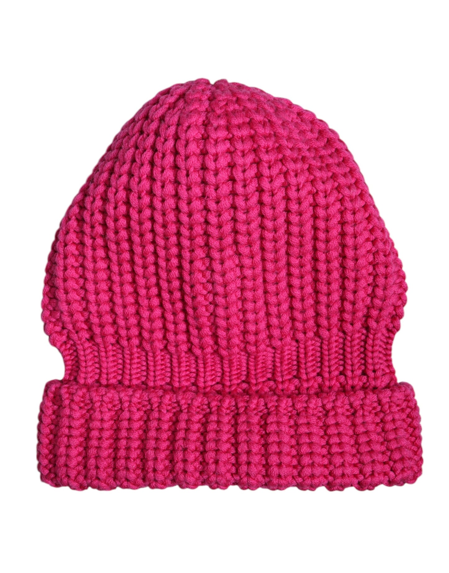 Gorro de lana de punto rosa liso Dolce & Gabbana para invierno
