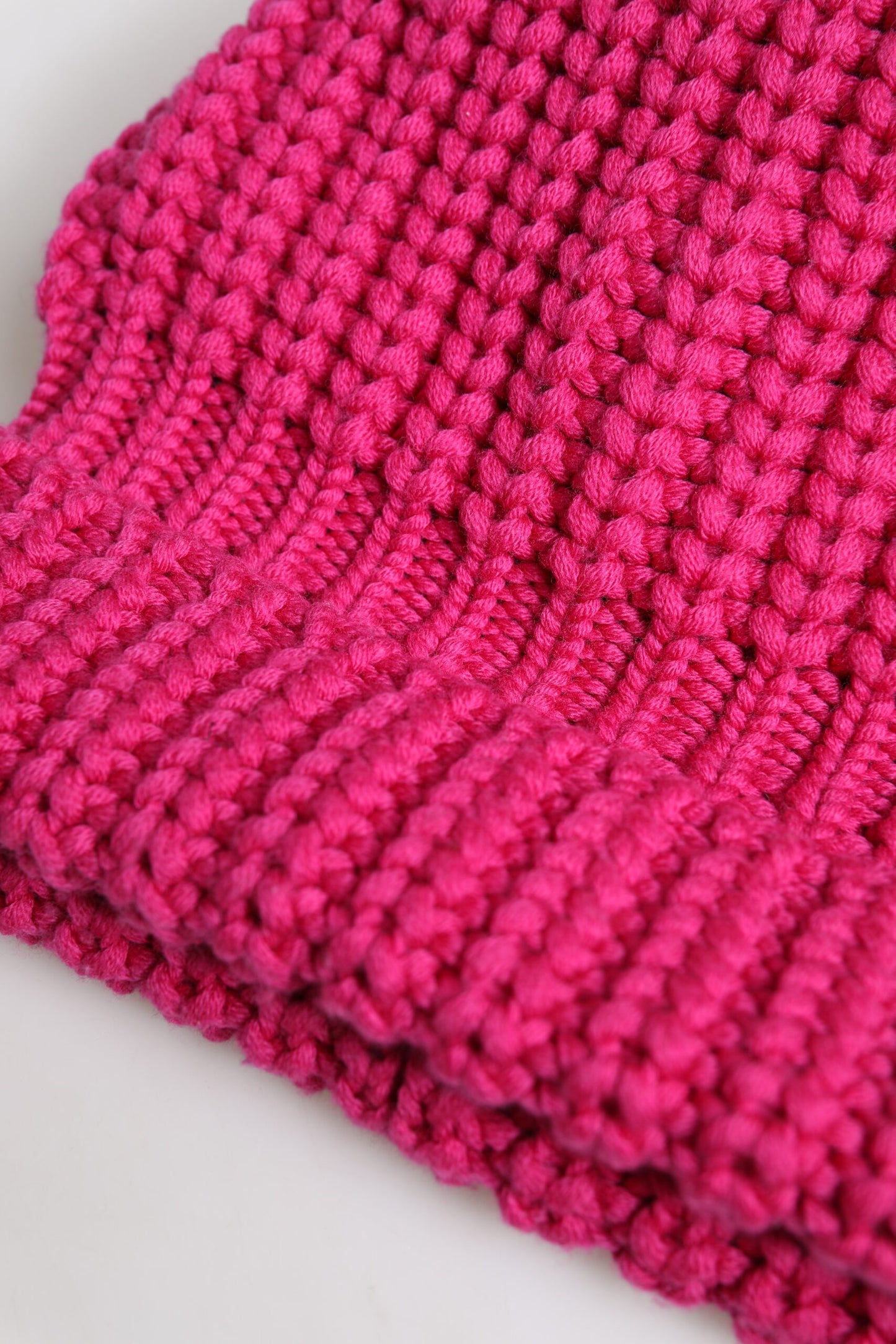 Gorro de lana de punto rosa liso Dolce & Gabbana para invierno