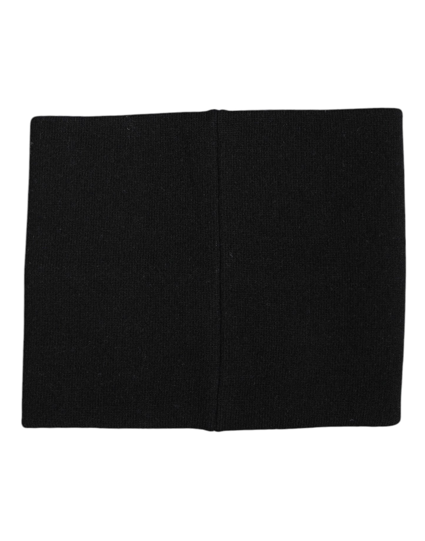Écharpe cache-cou en tricot Dolce & Gabbana noire avec logo imprimé