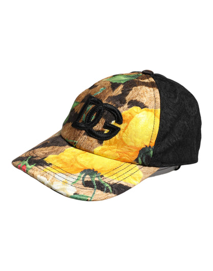 Gorra de béisbol Dolce & Gabbana de 6 paneles con parche del logo DG multicolor