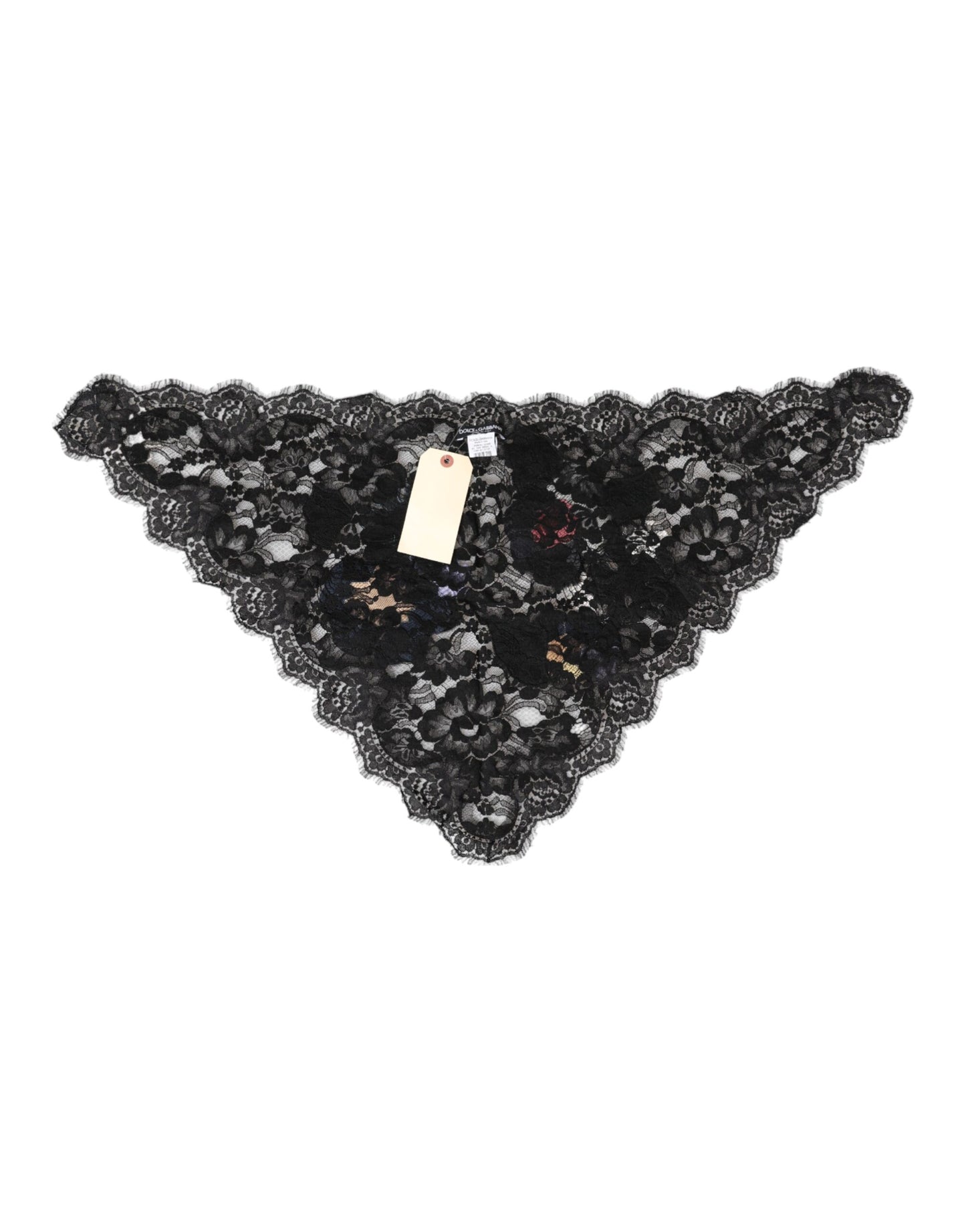 Chapeau en voile de coton noir à applique florale en dentelle Dolce & Gabbana