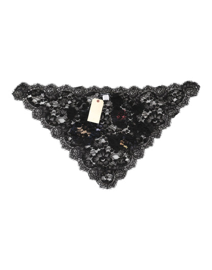 Chapeau en voile de coton noir à applique florale en dentelle Dolce & Gabbana