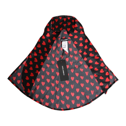 Gorra Dolce & Gabbana de poliéster negra con corazones rojos