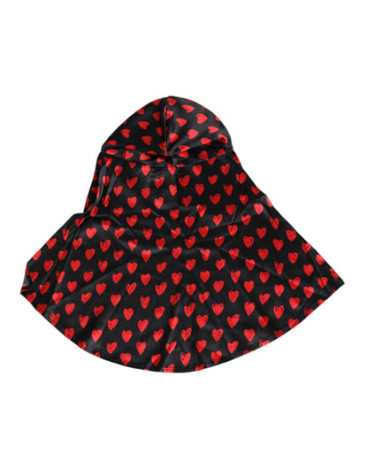 Gorra Dolce & Gabbana de poliéster negra con corazones rojos