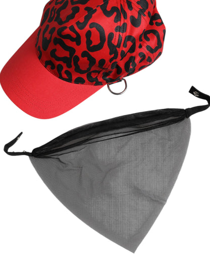 Gorra de béisbol Dolce & Gabbana de algodón rojo de 6 paneles para mujer