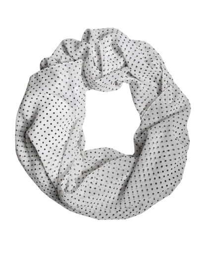 Écharpe châle portefeuille Dolce & Gabbana en polyester blanc à pois
