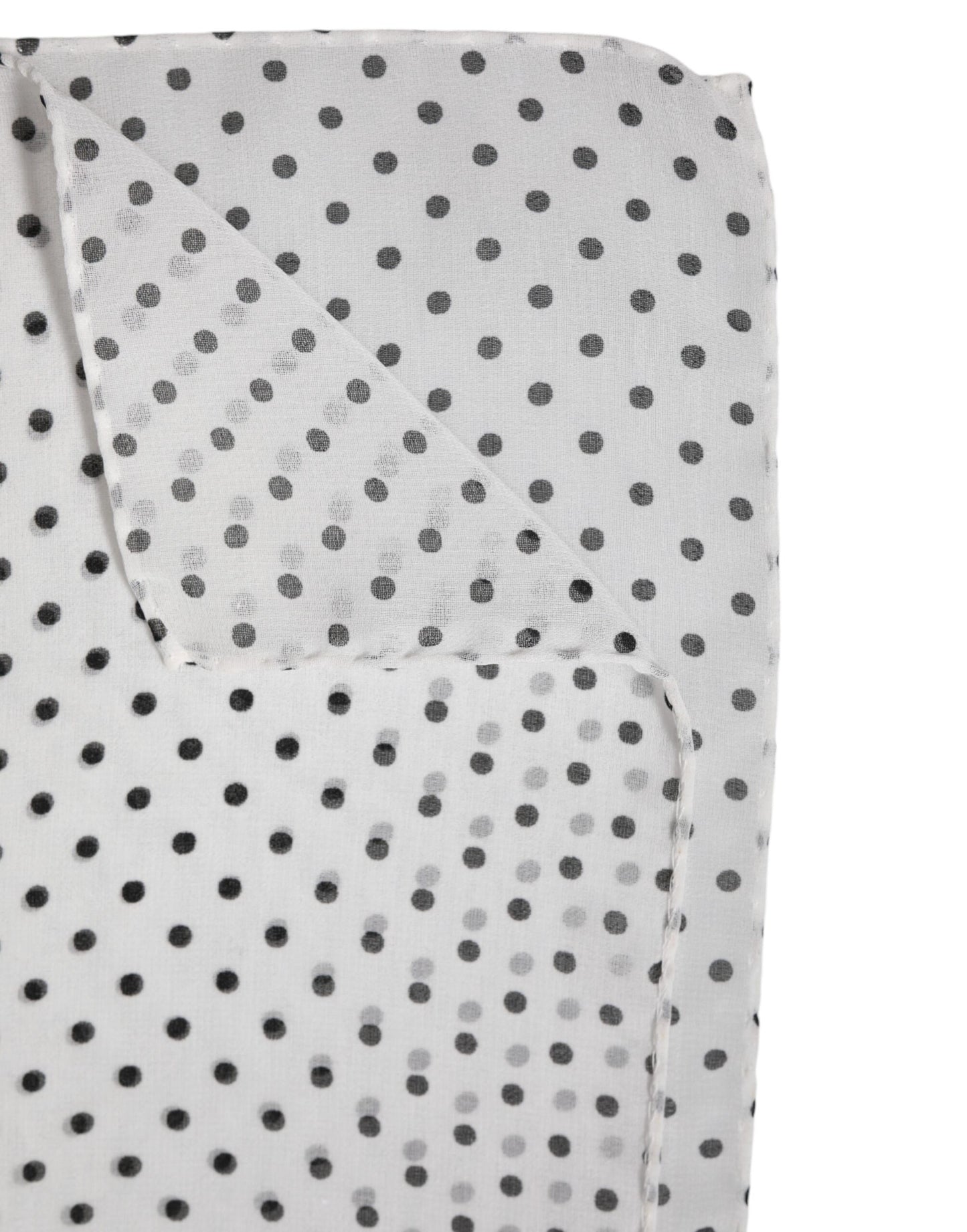 Écharpe châle portefeuille Dolce & Gabbana en polyester blanc à pois
