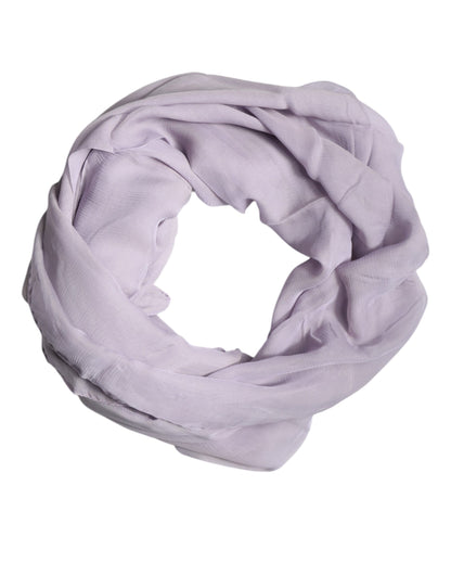 Foulard Écharpe Rectangle en Soie Violette Dolce & Gabbana