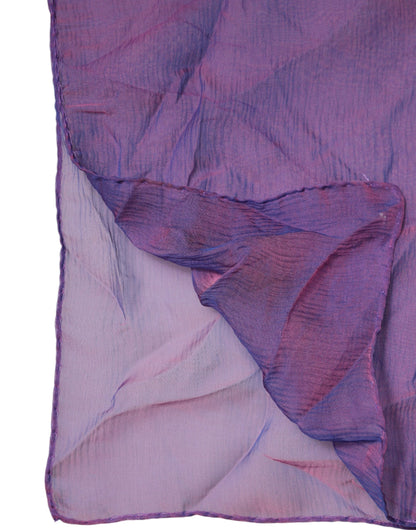 Dolce & Gabbana Purple Silk Rectangle Wrap Shawl Scarf