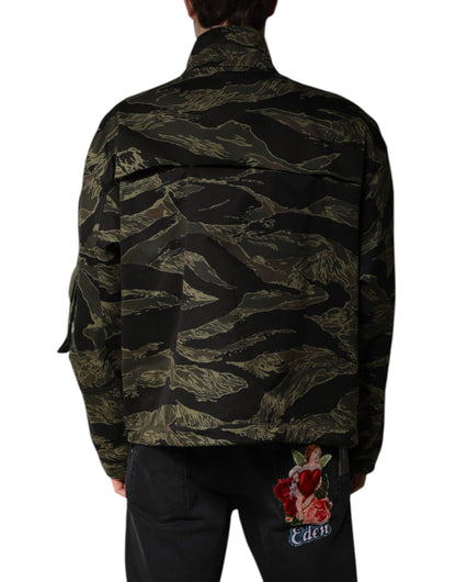 Dolce & Gabbana Cazadora bomber de algodón con estampado de camuflaje multicolor