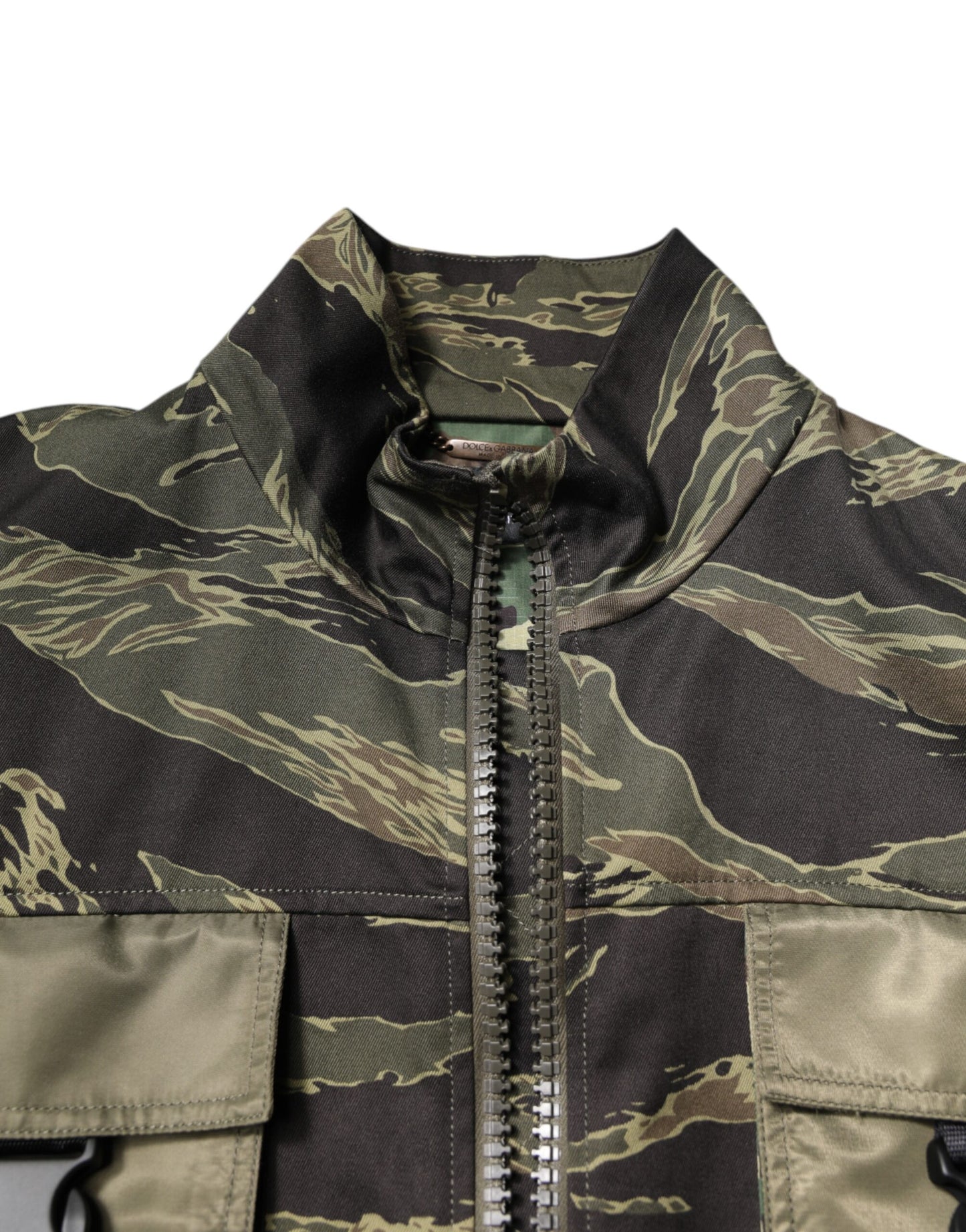 Dolce & Gabbana Cazadora bomber de algodón con estampado de camuflaje multicolor