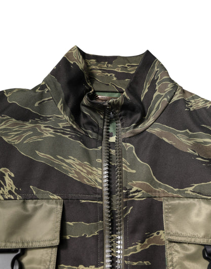 Dolce & Gabbana Cazadora bomber de algodón con estampado de camuflaje multicolor