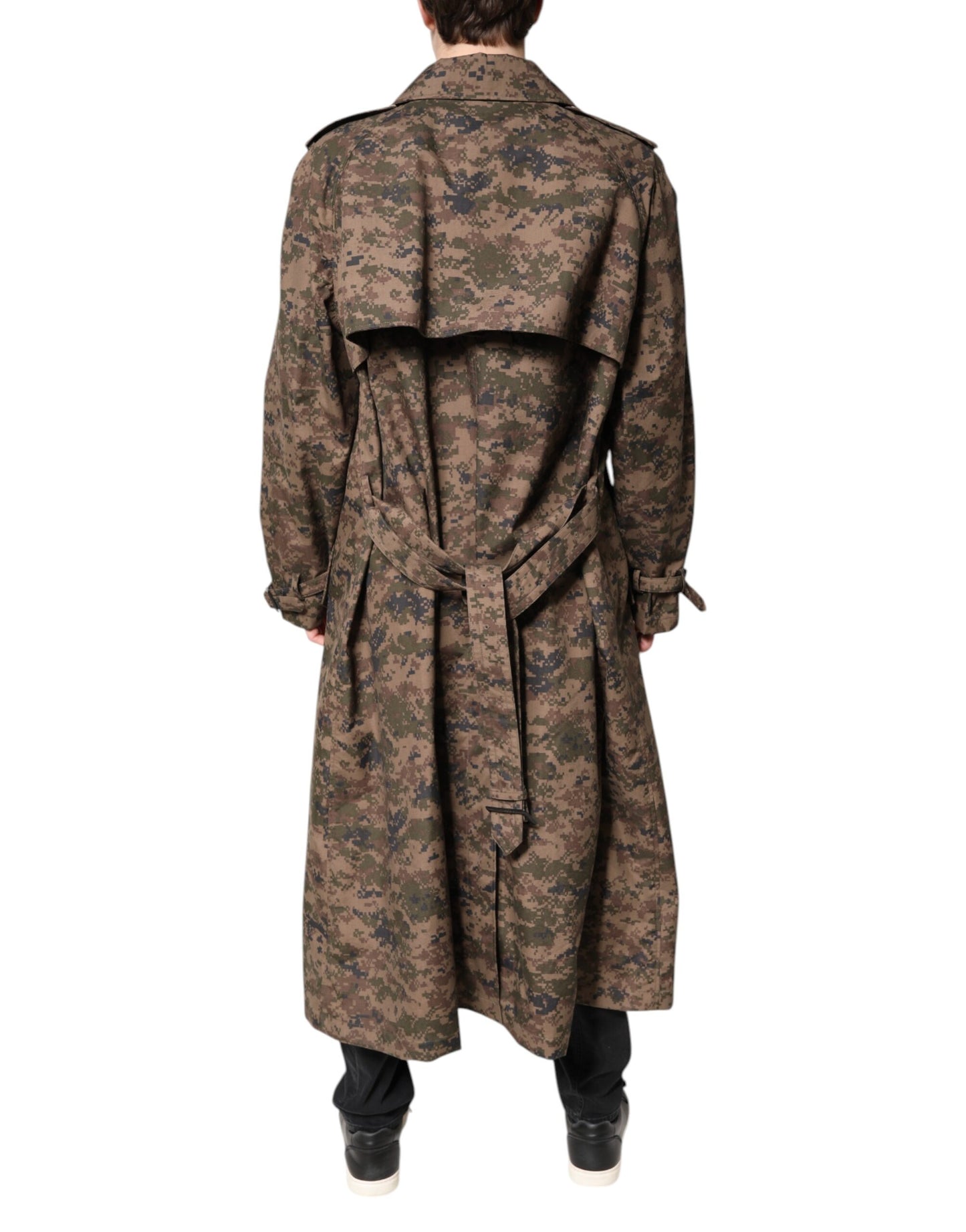 Chaqueta de doble botonadura con estampado de camuflaje multicolor de Dolce & Gabbana