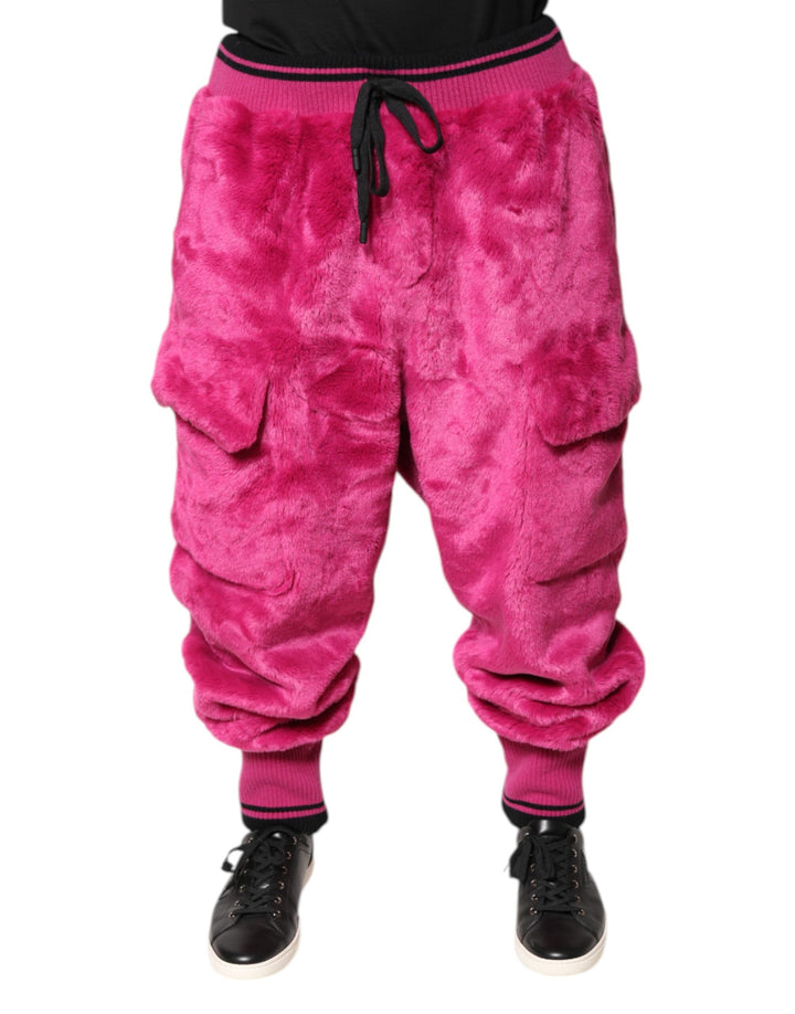 Pantalones Jogger Cargo de Sudadera de Acrílico Rosa de Dolce & Gabbana