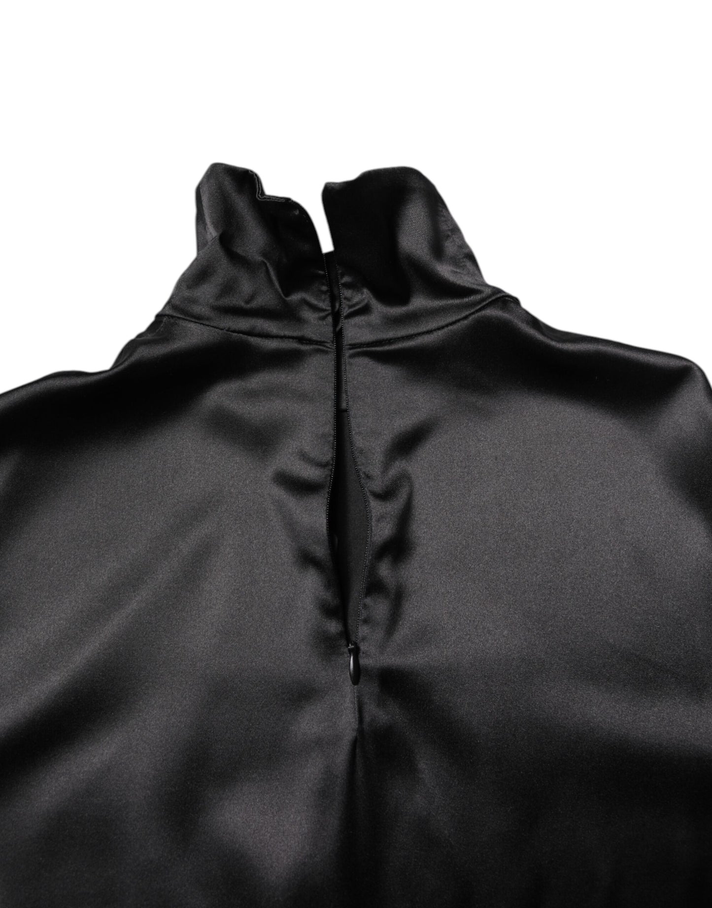 Suéter de cuello alto de seda negro para hombre Dolce & Gabbana