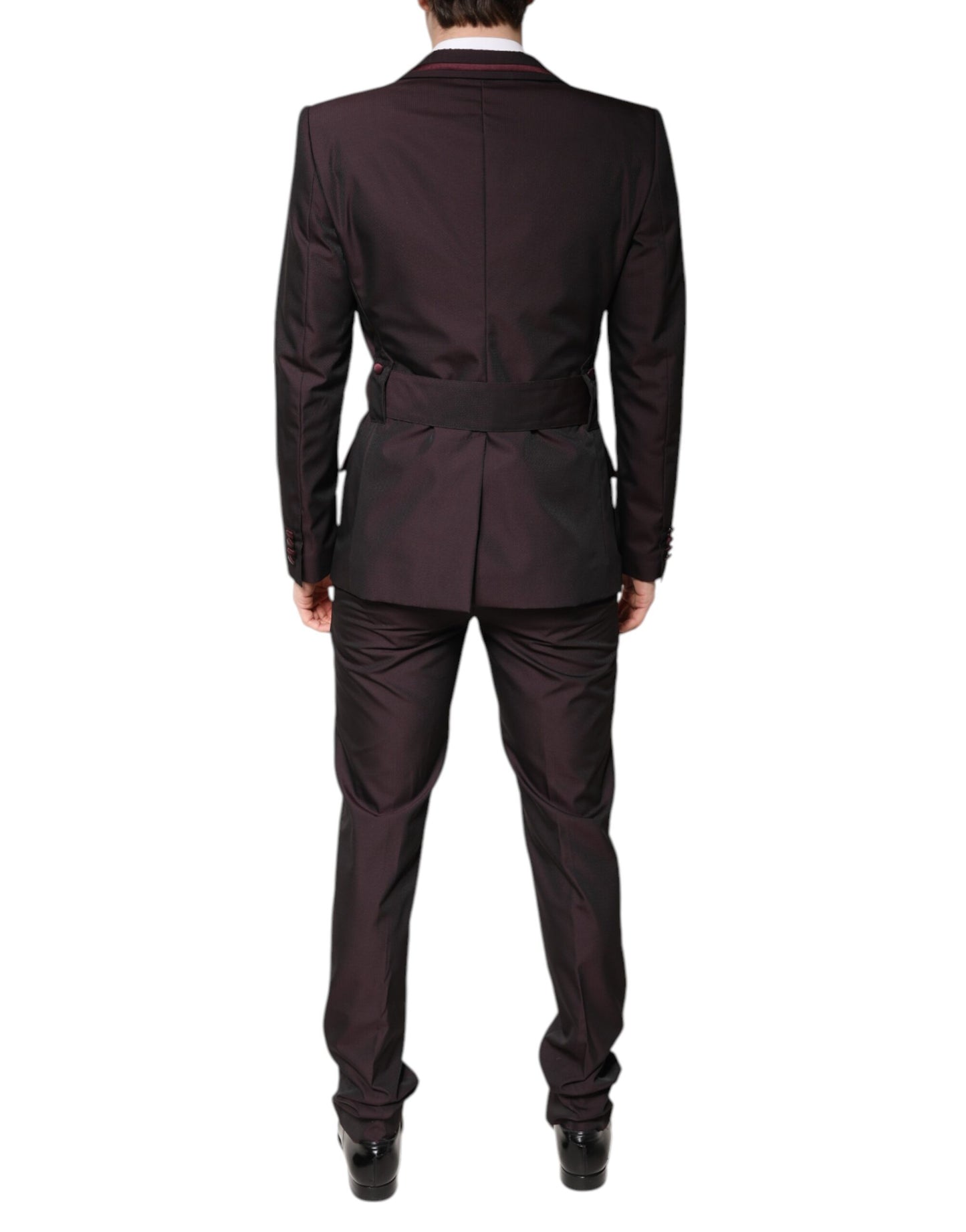 Costume deux pièces de cérémonie Dolce & Gabbana bordeaux à simple boutonnage