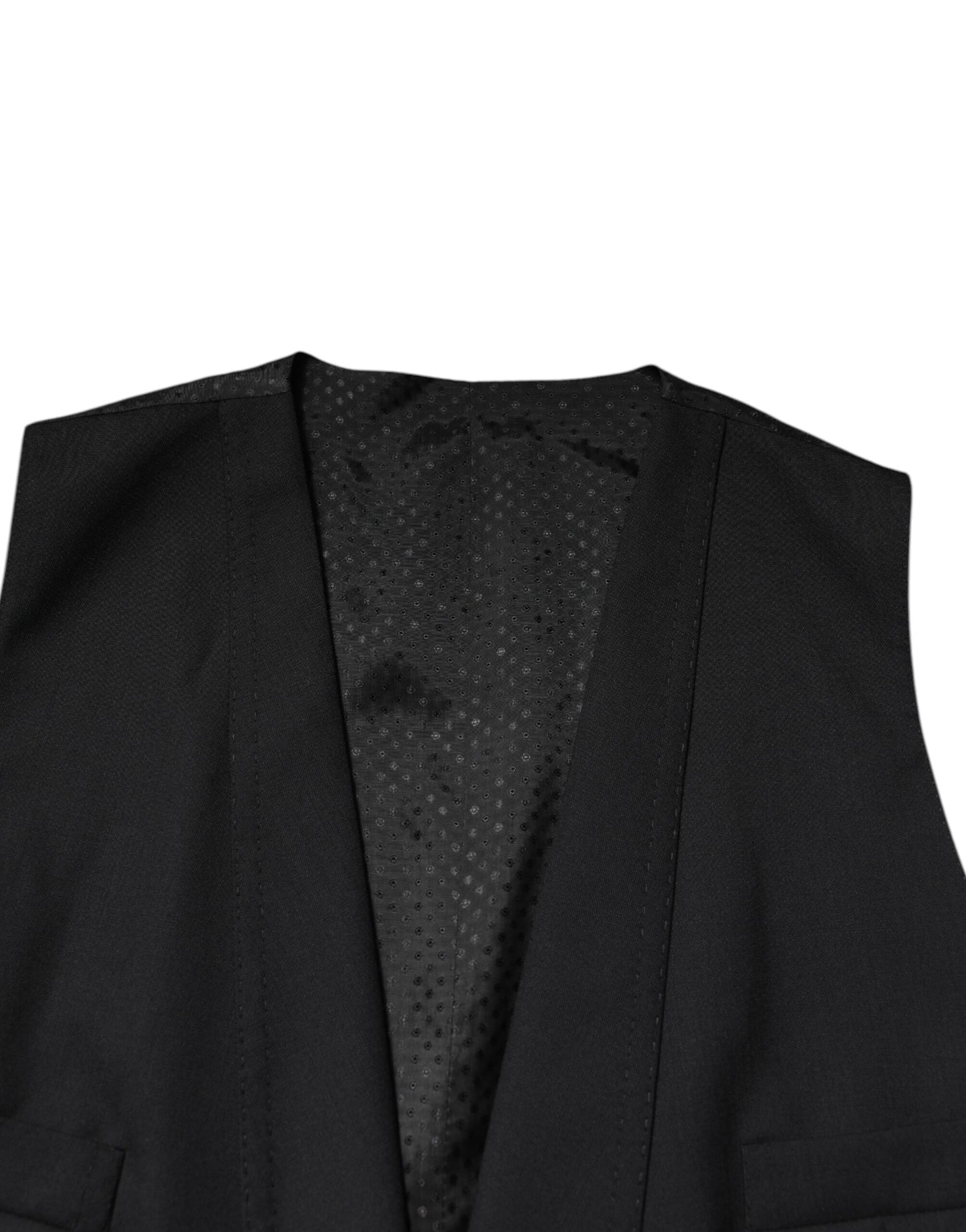 Blazer de costume noir Dolce & Gabbana avec gilet