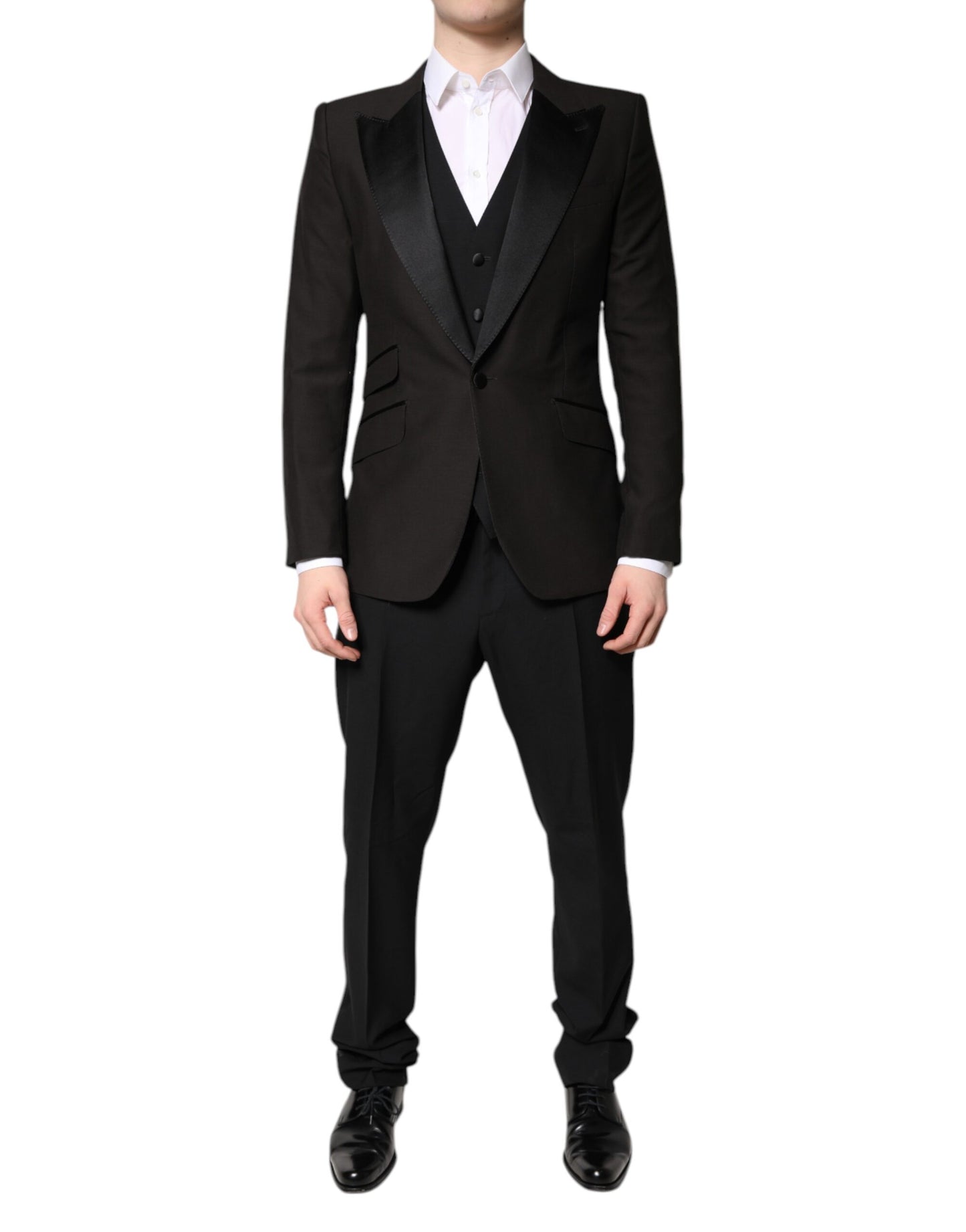 Costume de cérémonie Dolce & Gabbana noir à simple boutonnage, 3 pièces