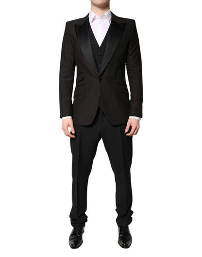 Costume de cérémonie Dolce & Gabbana noir à simple boutonnage, 3 pièces
