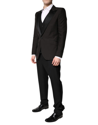 Costume de cérémonie Dolce & Gabbana noir à simple boutonnage, 3 pièces